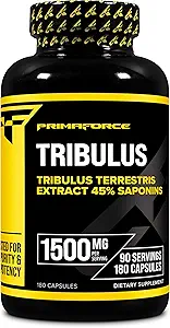 Primaforce Tribulus Terrestris Extract Κάψουλες (180 Κάψουλες) - 90 Σερβιέτες / 1.500mg Tribulus Per Serving, συμπλήρωμα βοτάνων για άνδρες και γυναίκες