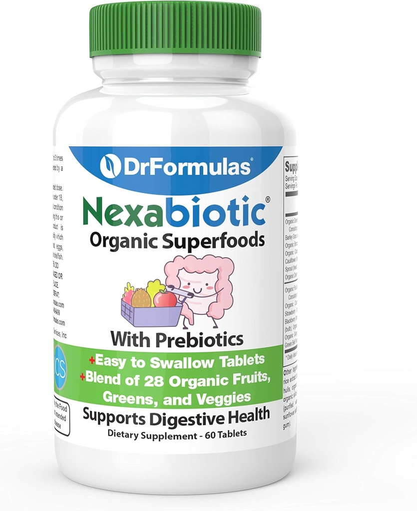 DrFormulas Organic Prebiotic Fiber for Constipation Relief 
