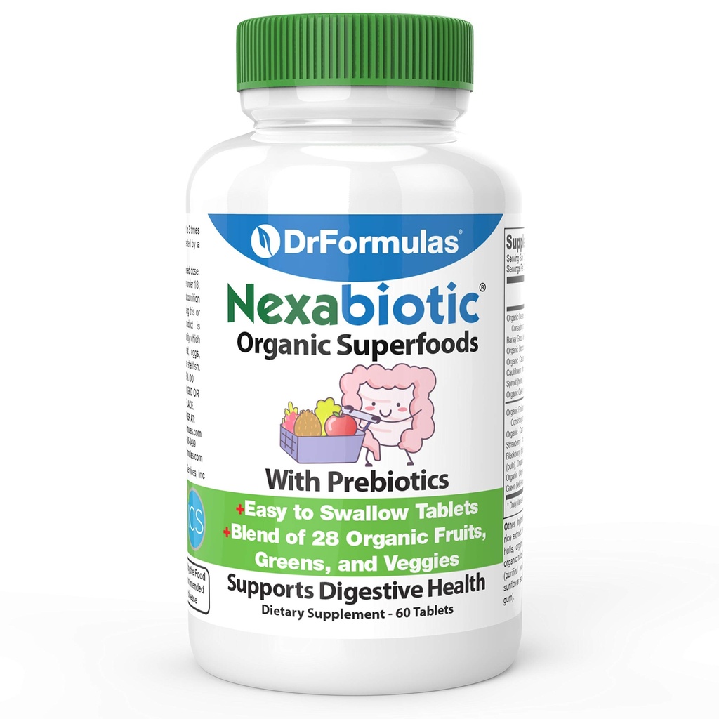 DrFormulas Organic Prebiotic Fiber for Constipation Relief 