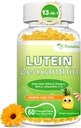 Lutein 20 mg with Zeaxanthin Gummies, Lutein and Zeaxanthin Supplements with Eye Vitamins C, E, Bilberry for Eye Health - 60Cts