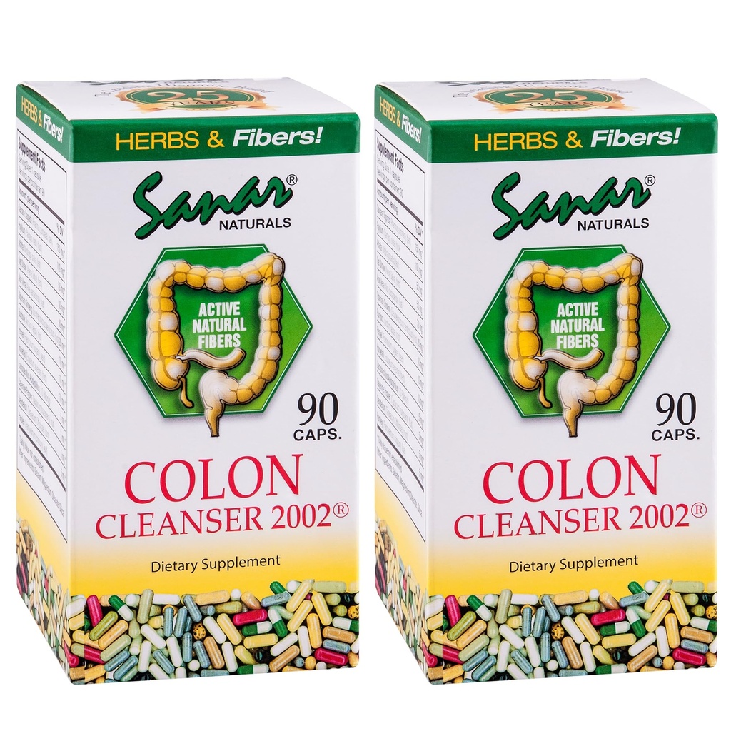 Sanar Naturals Colon Cleanser, 90 Κάψουλες (2 Pack) - Διαιτητικές Ίνες, Βότανο και Προβιοτικά Blend, Digestive Υποστήριξη, Colon Cleanse συμπλήρωμα για γυναίκες & άνδρες