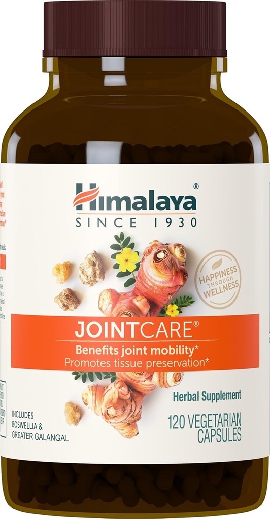 Jimalaya JointCare with Boswellia, Κοινό συμπλήρωμα για άνδρες και γυναίκες, 1200 mg, 120 κάψουλες, 1 μήνα προσφοράς
