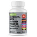 Biteey Ashwagandha Maca Fenugreek συμπλήρωμα με Tongkat Ali – Drive, Πάθος & Ενέργεια Υποστήριξη για τους άνδρες και τις γυναίκες – Mood, Calm & Stress Support - 60 κάψουλες