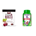Force Factor Total Beets Chews with Beetroot & Grapeseed Extract Plus Vitafusion B12 Gummies, 90 Count Cherry Flavor
