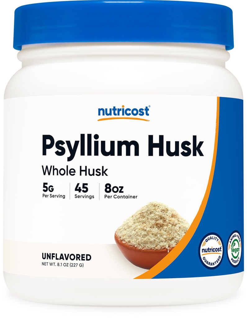 Nutricost Psyllium Whole Husk Powder (Flakes) 8.1oz - Χωρίς γλουτένη & μη ΓΤΟ