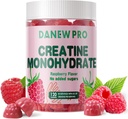 Creatine Monohydrate Gummies for Men & Women-5g Creatine Monohydrate per Serving - Χωρίς ζάχαρη, Vegan, Raspberry Flavor, 120 Count