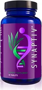 Youngevity Synaptiv™ Brain Support - 12in1 - Ginkgo, Huperzine, Bacopa, Quercetin and More - with Potent Antioxidant Blend + Vitamins - 60 Tablets (Pack of 1)