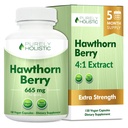 Καθαρά ολιστικό μούρο Hawthorn - 150 κάψουλες Vegan - 5 Μήνες προσφοράς - Υψηλή δύναμη 4:1 Extract - μη-GMO συμπλήρωμα Hawthorne - Υποστηρίζει καρδιοαγγειακή & επιληπτική υγεία