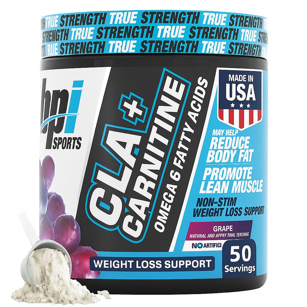 BPI Sports CLA+Καρνιτίνη – CLA L Καρνιτίνη & Λινελαϊκό οξύ – L Carnitine συμπλήρωμα για την απώλεια βάρους, Μεταβολισμός & Lean Μύες – Καφεΐνη Χωρίς – Σταφύλι – 50 Σερβιέτες – 12,34 oz