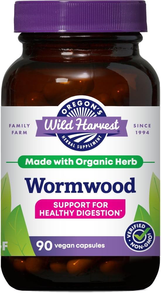Oregon's Wild Harvest Wormwood Organic Herbal Supplement, 90 Count