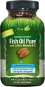 Ψάρια διπλής ισχύος Καθαρό από Irwin Naturals, Εσπεριδοειδή Γεύση με βιταμίνη D-3, 60 Liquid Soft-Gels