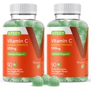 Viteey Chewable Vitamin C Gummies for Adults - 1050mg | Maximum Strength Immune Support Supplement - Vegan, Gluten Free - 180 Count