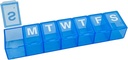 Βασική Φροντίδα Εβδομαδιαία (7-Ημέρα) Hill Organizer, Vitamin Planner, και κουτί ιατρικής, Medium Compartments, Blue