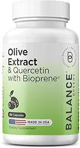 Balancebreens Olive Leaf Extract & Quercetin 400mg with Bioperine, 60 Capsules - Immunity Booster