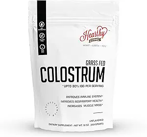 HEARTTHY FOODS Bovine Colostrum Powder - upto 30% IGG, 90 εξυπηρετήσεις, επιδιόρθωση με γλουτένη συμπληρώματα, υγεία και ανοσοποιητική υποστήριξη 