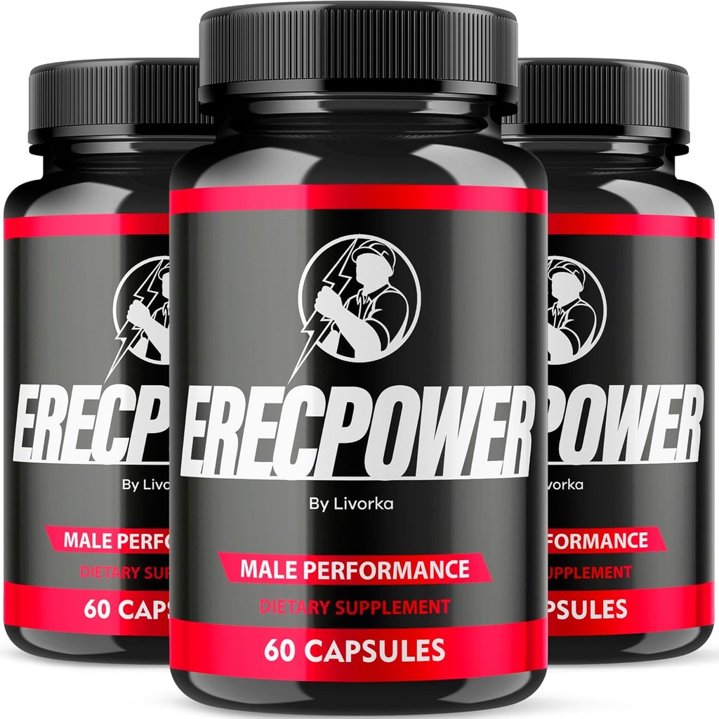 (3 Pack) Erecpower for Men Supplement Capsules, Erecpower Piills Όλα τα φυσικά συστατικά, Erecpower Original Advanced Formula, Erecpower Vitamin Support, Ericpower Reviews, 180 Κάψουλες για 3 μήνες