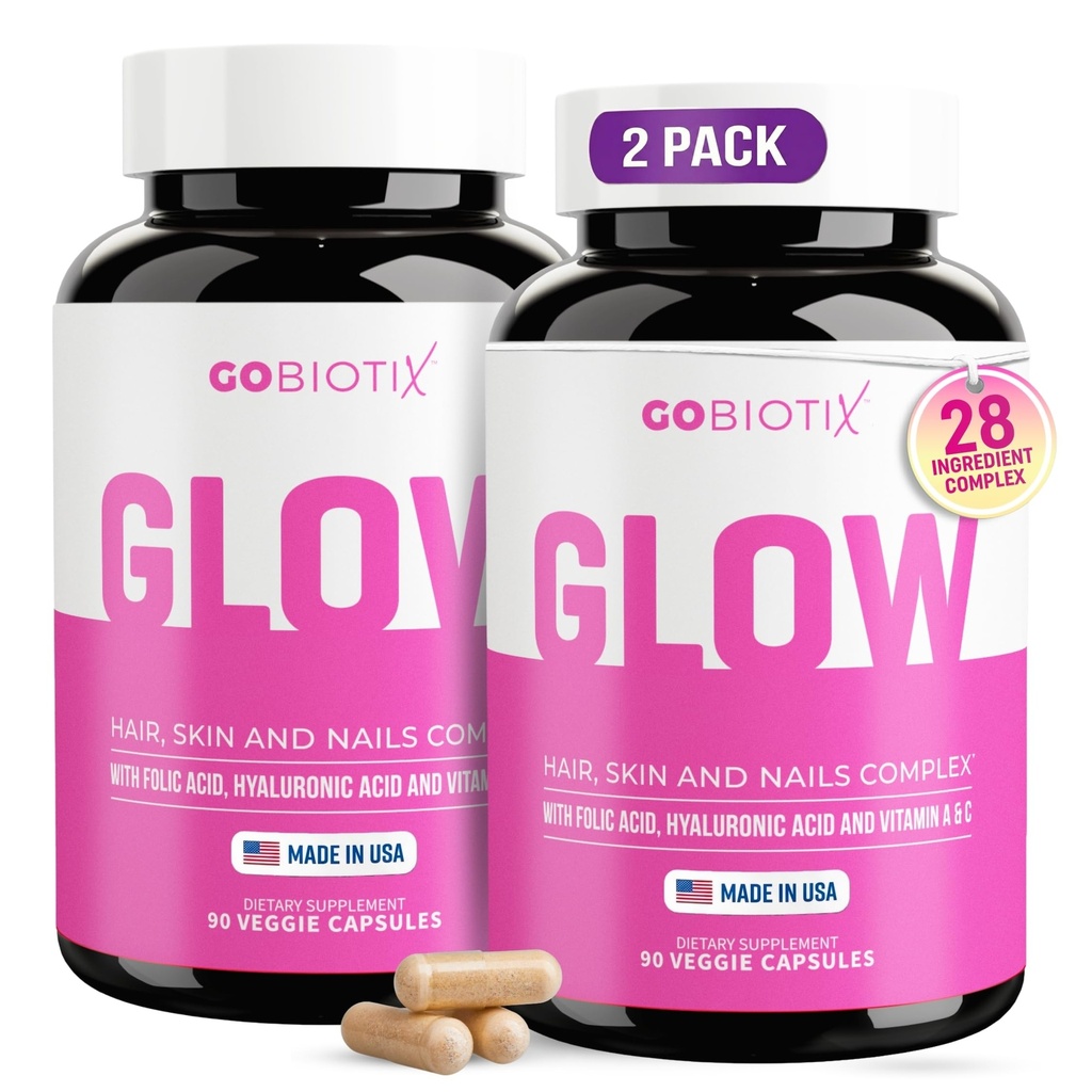 GOBIOTIX δέρμα μαλλιών και νύχια συμπλήρωμα βιταμίνης - 10000mcg χάπια βιοτίνης με υαλουρονικό οξύ, φολικό, σίδηρο, μαγνήσιο, και ψευδάργυρο - κολλαγόνο παραγωγής, ανάπτυξη μαλλιών - 60 εξυπηρετούν