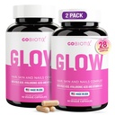 GOBIOTIX δέρμα μαλλιών και νύχια συμπλήρωμα βιταμίνης - 10000mcg χάπια βιοτίνης με υαλουρονικό οξύ, φολικό, σίδηρο, μαγνήσιο, και ψευδάργυρο - κολλαγόνο παραγωγής, ανάπτυξη μαλλιών - 60 εξυπηρετούν