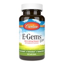 Carlson - E-Gems Elite, 400 IU Βιταμίνης Ε με τοκοφερόλες & τοκοτριενόλες, Υγεία της Καρδιάς & Βέλτιστη ευεξία, Αντιοξειδωτικό, 60 μαλακά τζελ