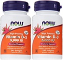 Τώρα Τροφίμων Βιταμίνη D3 5.000 IU, 240 softgels (πακέτο των 2)