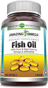 Amazing Omega Fish Oil 1000 mg Softgels συμπλήρωμα 