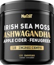 Organic Ashwangdha Κάψουλες 15000mg Ιρλανδική Θάλασσα Moss Apple Cider Ξίδι & Περισσότερα - Υποστήριξη Εγκεφαλικό Υγεία, Δύναμη & Ανοσοποιητικό Σύστημα - 120 Κάψουλες Vegan