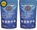 EAT WELL PREMIUM FOODS Collage Peptides Peptides powder Protein 45 Servings, 16oz, Collagen for Skin, Bone and Joint Support, Type I & III Grass Fed Collagen (45 Services (Pack of 2), Unflavored)