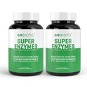 GOBIOTIX Συμπληρώματα διεγερτικών ενζύμων με πρεβιοτικά και προβιοτικά για γυναίκες και άνδρες - Υγεία των ούρων, Διέγερση γλουτένης, Απορρόφηση λακτόζης, Φυτικά Διηθητικά Χάπια - 120 Κάψουλες