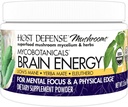 Host Defense MycoBotanicals Brain Energy* Powder - Brain & Focus Supplement Υποστήριξη με Mane Mushroom Lion - Συμπλήρωμα διατροφής με Yerba Mate για την Ενεργειακή Υποστήριξη - 3,5 oz (33 Servings)*