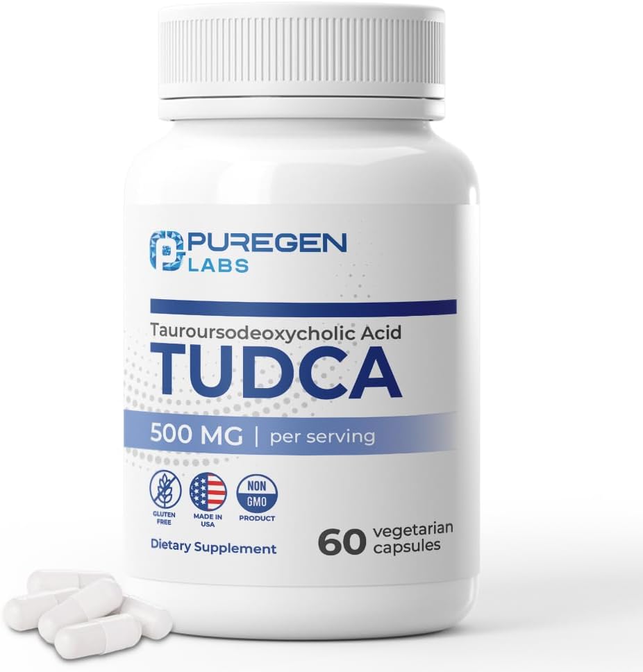 Puregen Labs TUDCA (Taurosodeoxycholic Acid) 500mg ανά σερβιρίσματος, Bile Salts συμπλήρωμα ήπατος 