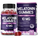 Μελατονίνη Gummies 10mg για Ενήλικες (180 Count) - Γρήγορη Διάλυση Μελατονίνη Gummies - Gummy για Ενήλικες Περιέχει 10mg - Υψηλή Ικανότητα - Μικτή Γεύση Berry - Μη ΓΤΟ, Συμπλήρωμα Vegan & Made in USA