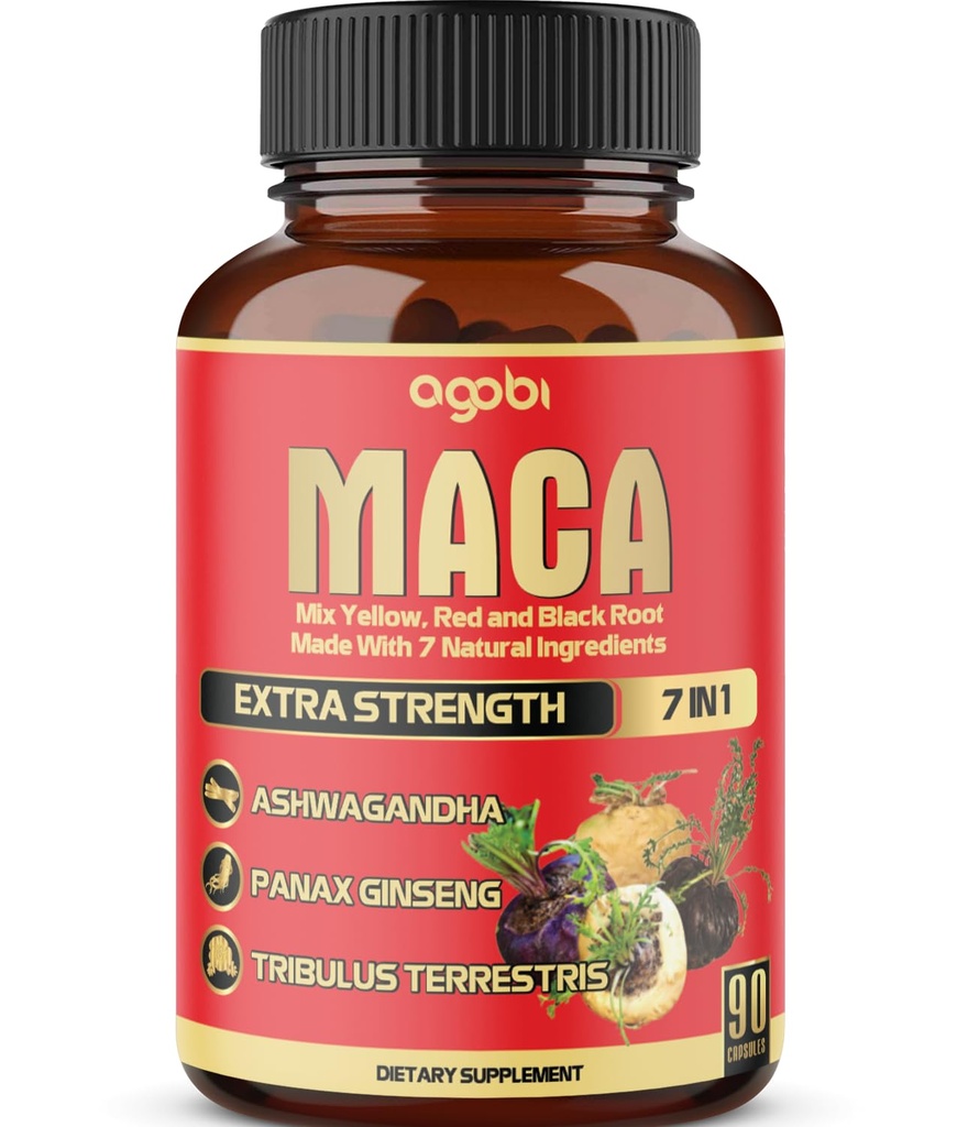 Maca Root κάψουλες - Υποστηρίζει τη φυσική υγεία - Ενέργεια - Απόδοση & συμπλήρωμα διάθεσης - Ενισχυμένη ροή αίματος 3-μηνιαία προσφορά