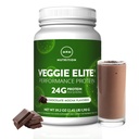 MRM Veggie Elite Performance Protein - Chocolate Mocha, Plant-Based Powder, 24g Protein per Serving with BCAAs & Digestive Enzymes, Clinically Tested - Vegan, Gluten-Free - 31 Servings