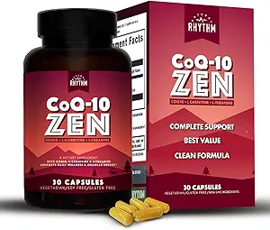 Φυσικός ρυθμός CoQ10- ZEN (συνένζυμο Q10 + L-καρνιτίνη + L- Θεανίνη) - 30 κάψουλες