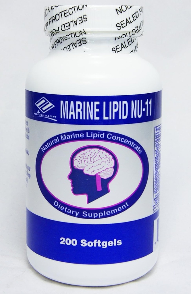 Marine Lipid Nu-11 in 1 Including : ιχθυέλαιο, σόγια λεκιθίνη, έλαιο σιταριού, σέλινο, σκόρδο, εκχύλισμα σταφυλιού, βιταμίνη Ε, σκόνη οκτακόσαντα, βραδύ πρωμέλαιο, οργονογόνο έλαιο λιναρόσπορου, εκχύλισμα Ginkgo Biloba.