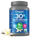 Orgain Organic 30g Vegan Plant Protein Powder, Vanilla, 9g EAAs + BCAAs, High Plant Protein, 4g Prebiotic + Fiber, 1g Sugar, Pre-Workout, Muscle Support + Recovery - 2,01lb (Packaging May Vary)