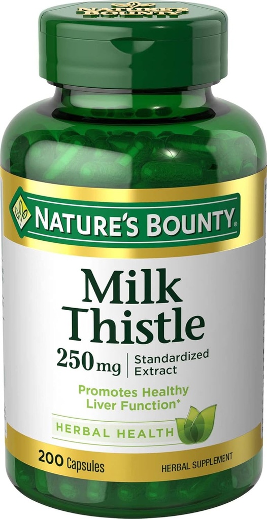 Nature's Bounty Milk Thistle 250 mg Κάψουλες 200 ea (πακέτο του 2)