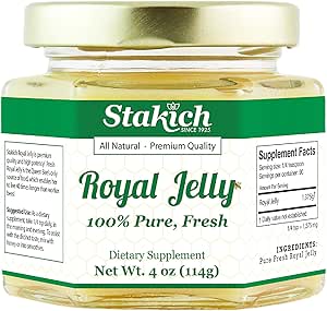 Stakich Fresh Royal Jelly - Καθαρό, Όλα Φυσικά - Δεν Πρόσθετα / Flavors / Συντηρητικά Προστέθηκε - 4 Ουγγιά (114 γραμμάρια)