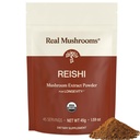 Real Mushrooms Reishi Mushroom Powder - Handpicked Organic Mushroom Extracts - Red Reishi for Tranquil Daily Wellness with Verified Beta Glucans Vegan, Non-GMO, No Grain Fillers, 45 Servings