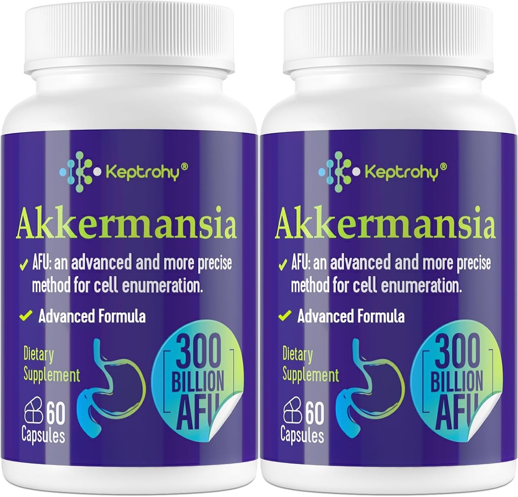 300 Billion AFU Akkermansia Probiotic for Women & Men, Akkermansia Muciniphila for More GLP-1 Production, Digestive, Gut & Immune, Gut Digestive Lining Function, 120 Count