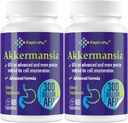 300 δισεκατομμύρια AFU Akkermansia Probiotic για γυναίκες & άνδρες, Akkermansia Muciniphila για περισσότερη παραγωγή GLP-1, Digestive, Gut & Immune, Gut Digestive Lining Function, 120 Count