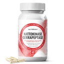 Nattokinase 2000 FU Serrapeptase 240000 SPU συμπλήρωμα - Ενισχυμένο με το συνένζυμο CoQ10 Βιταμίνη Β6 Βιταμίνη C εκχύλισμα μαύρου πιπεριού - Nattokinase 400mg Κάψουλα για άνδρες γυναίκες