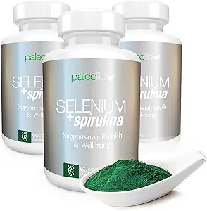 Paleolf Boost Συγκέντρωση, Μνήμη και Ενέργεια με Premium Σελήνιο + Spirulina - Premium Αντιοξειδωτικό συμπλήρωμα για τη λειτουργία του εγκεφάλου -180 Ημέρα προσφοράς (180 κάψουλες) - (3-πακέτο)