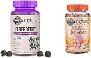 Garden of Life Organics Gelderberry Gummies for Adults & Kids - Συμπλήρωμα Υποστήριξης Ανοσοποιητικών με Βιολογικά Φρούτα & Βιολογικά Παιδικές Βιταμίνες Gummy - Φρούτα - Πιστοποιημένα Βιολογικά
