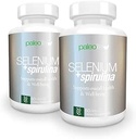 Boost Concentration, Memory and Energy with Premium Selenium + Spirulina - Premium Antioxidant Supplement for Brain Function - 120 Day Supply (120 Capsules) - (2-Pack)