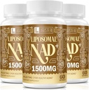 1500 MG Λιποσωμικό NAD+, 98%+ Απορρόφηση, NAD+ Συμπλήρωμα για γυναίκες & άνδρες με TMG, για τη γήρανση Άμυνας, Κυτταρική ενέργεια, καρδιακή & εγκεφαλική λειτουργία, μακροζωία, 180 Softgels