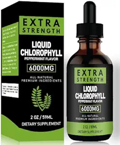 Υγρές σταγόνες χλωροφύλλης για Clear Skin & Energy Boost - Συμπλήρωμα υποστήριξης ανοσοποιητικών υγρών χλωροφύλλων για την υγεία των ούλων - Εσωτερικό αποσμητικό - Αντιοξειδωτικό - 2 FL OZ