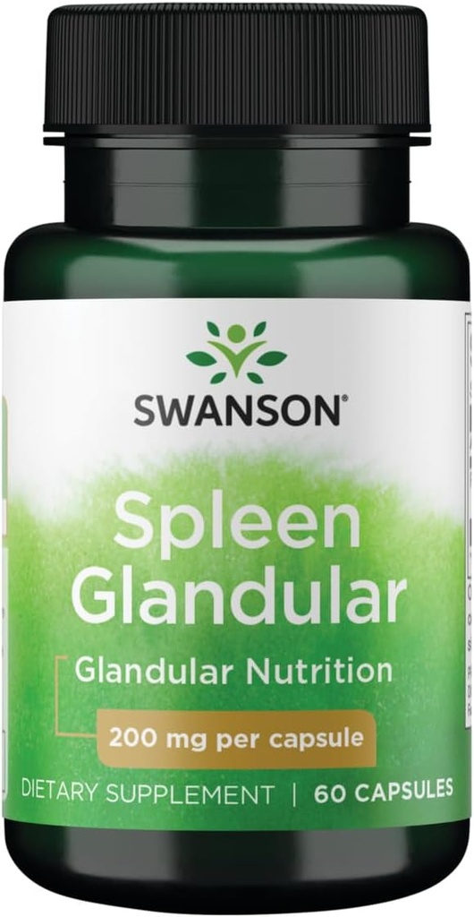 Swanson Raw Spleen Glandular 200 Milligrams 60 Κάψουλες