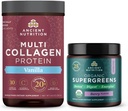 Αρχαία διατροφή Multi Collagen Protein Powder, Βανίλια, 24 σέρβις + οργανικά Supergreens σκόνη, μούρο, 12 σέρβις