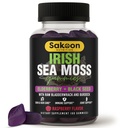 Ιρλανδική Θάλασσα Moss Gummies με Elderberry & Black Seed Oil - Συνολική υποστήριξη ευεξίας 